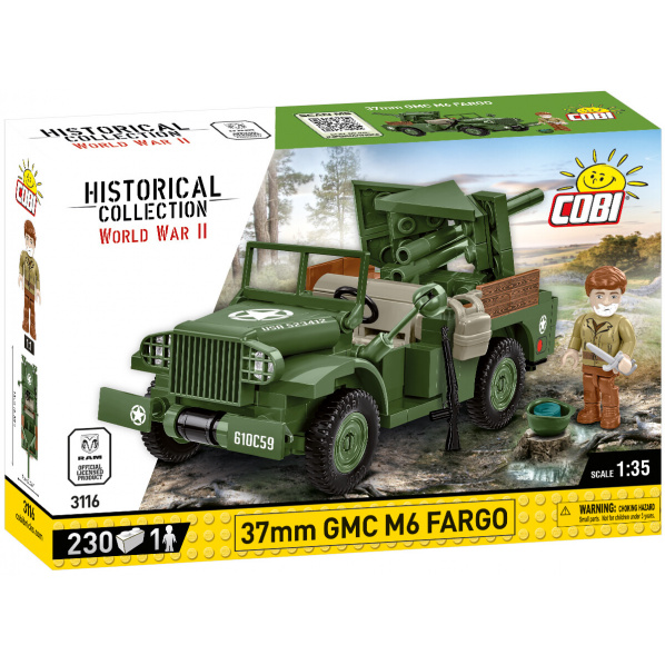 COBI 3116 Americké terénny vozidlo 37mm GMC M6 FARGO 