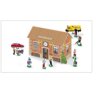 Pequetren PRÍMESTSKÝ VLAK RENFE so stanicou a čiapkou výpravcu