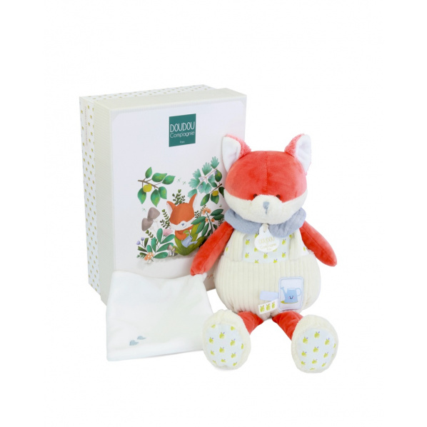 Doudou Dárková sada Plyšová liška Romarin s dečkou 28 cm Doudou Dárková sada Plyšová liška Romarin s dečkou 28 cm