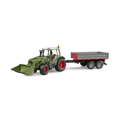 Bruder 2182 Traktor Fendt Vario 211 s čelním nakladačem a sklápěcím přívěsem