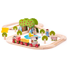 Bigjigs Rail Drevená vláčikodráha farma