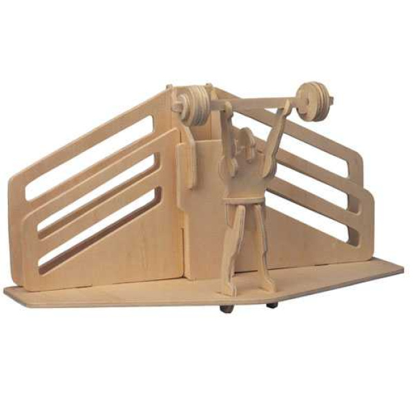 Woodcraft Dřevěné 3D puzzle Stojánek na tužky Vzpírání Woodcraft Dřevěné 3D puzzle Stojánek na tužky Vzpírání