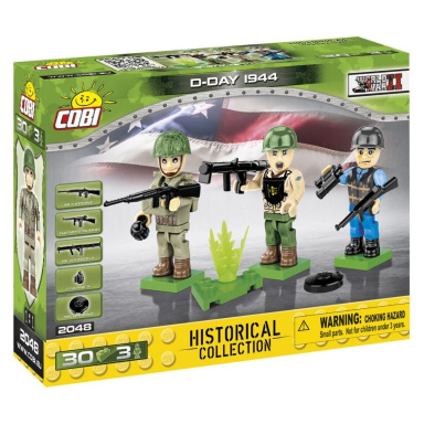 COBI 2048 3 figurky vojákov – D Day 1944