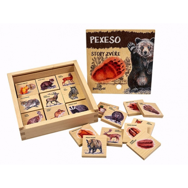 Lesní svět Pexeso klasické – Po stopách zveri