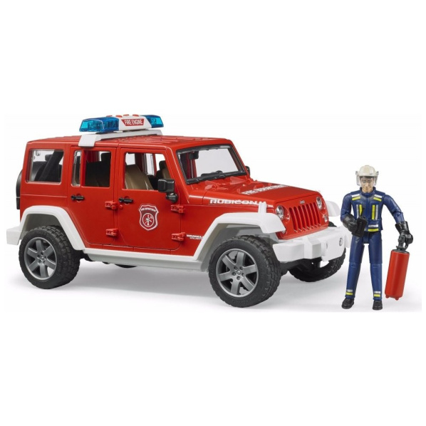 BRUDER 2528 Červený požární vůz Jeep Wrangler s figurkou hasiče BRUDER 2528 Červený požární vůz Jeep Wrangler s figurkou hasiče