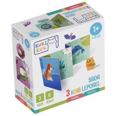 Betexa KukiKuk - Sada 3 KUKI leporel Zvieratká