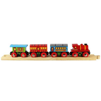 Bigjigs Rail Osobní vlak + 2 koleje