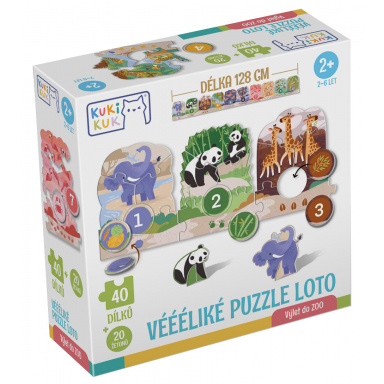Betexa KukiKuk - Veľké puzzle loto Výlet do ZOO