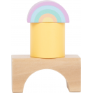 Small Foot Drevené kocky pastelové 50 ks