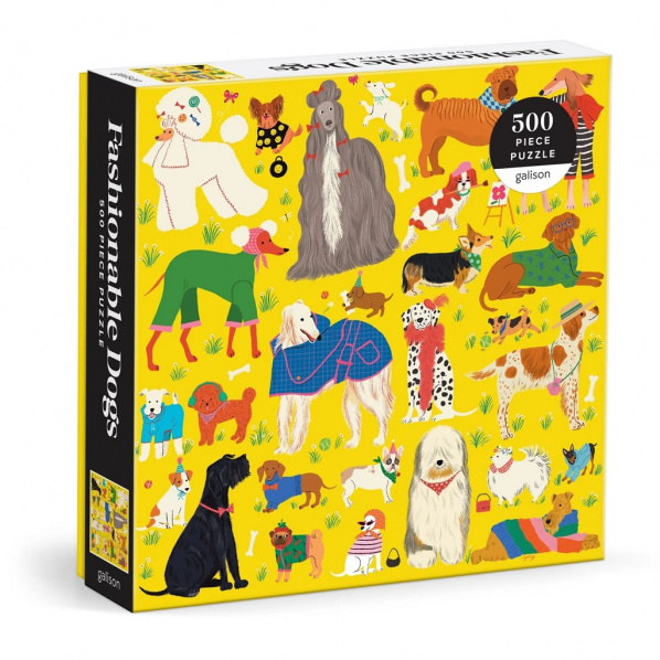 Galison Puzzle Styloví psi 500 dílků Galison Puzzle Styloví psi 500 dílků