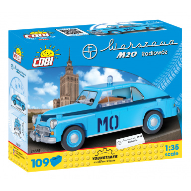 Cobi 24551 Youngtimer Warszawa M20 policajné rádiovozidlo, 1 : 35, 109 k