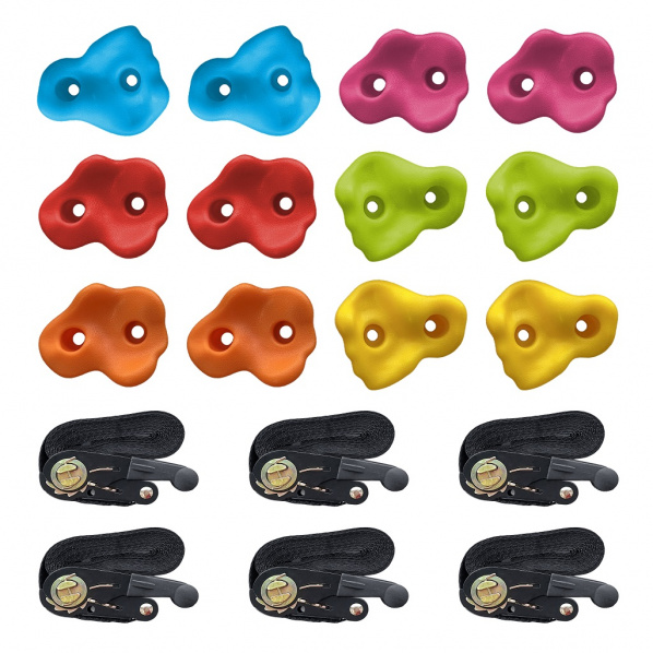 2Kids Toys Lezecké úchyty s popruhy na strom 12 ks 2Kids Toys Lezecké úchyty s popruhy na strom 12 ks