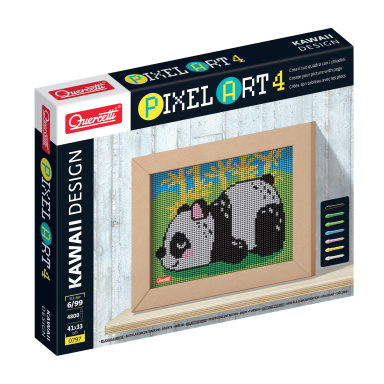 Quercetti 00797 Pixel Art 4 Kawaii Panda – mozaika z kolíčkov