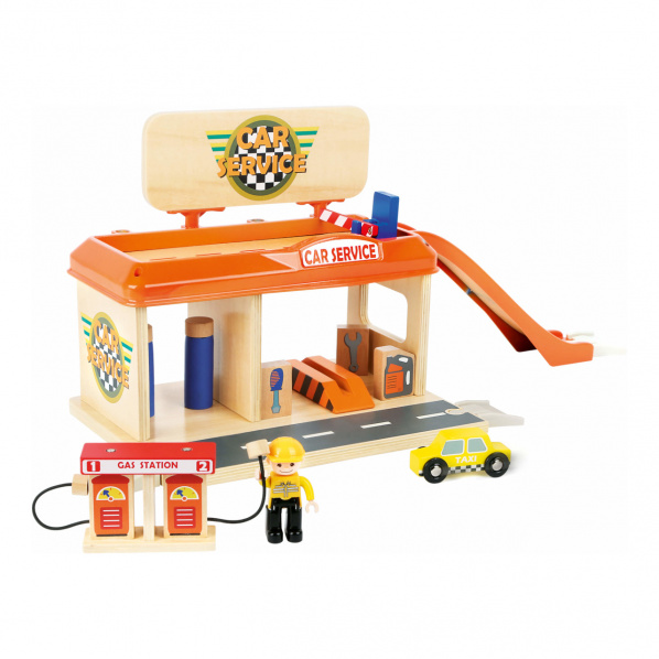 Small Foot Autoservis a čerpací stanice s příslušenstvím Small Foot Autoservis a čerpací stanice s příslušenstvím