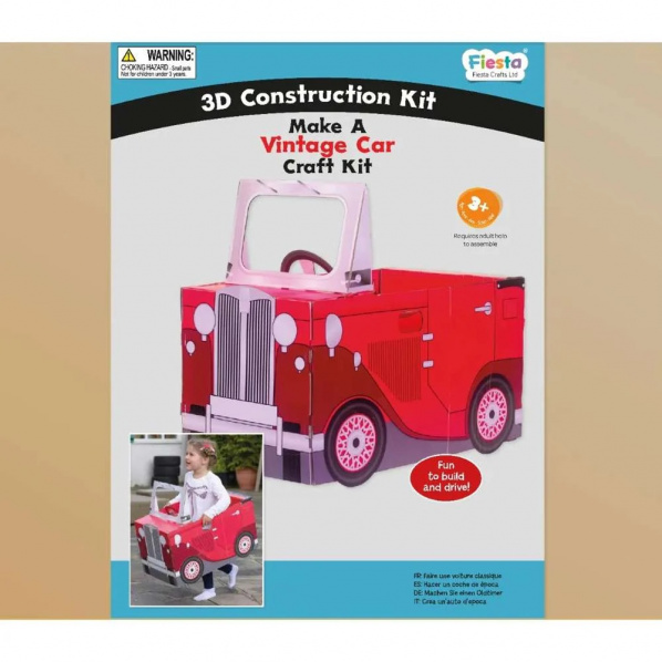 Fiesta Crafts 3D skládačka Vintage auto červené Fiesta Crafts 3D skládačka Vintage auto červené