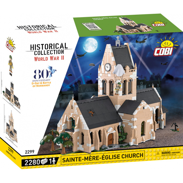 COBI 2299 Francúzsky kostol Sainte-Mère-Église D-DAY COBI 2299 Francúzsky kostol Sainte-Mère-Église D-DAY