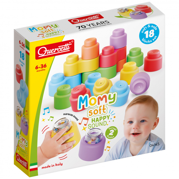 Quercetti 04145 Momy Soft Happy Sound 18 ks Quercetti 04145 Momy Soft Happy Sound 18 ks