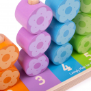 Bigjigs Baby – Nasadzovanie: farebné kvetinky