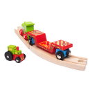 Bigjigs Rail Vagon s traktorom + 2 koľaje