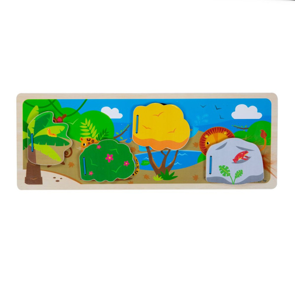Bigjigs Toys Senzorické puzzle džungle Bigjigs Toys Senzorické puzzle džungle