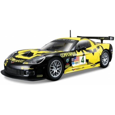 Bburago 1:24 Race Chevrolet Corvette C6R Yellow/Black