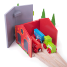 Bigjigs Rail Tehlové depo pre dvoch vláčikov