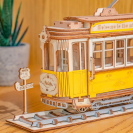 RoboTime 3D dřevěná skládačka Historická tramvaj