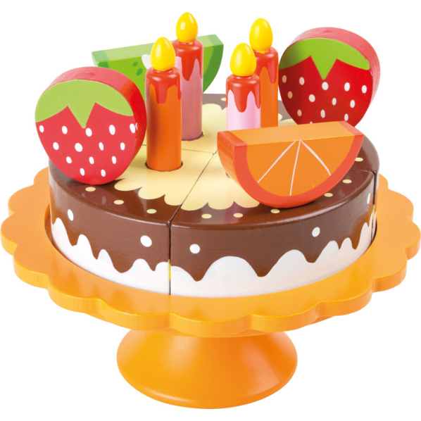 Small Foot Dřevěný narozeninový ovocný dort