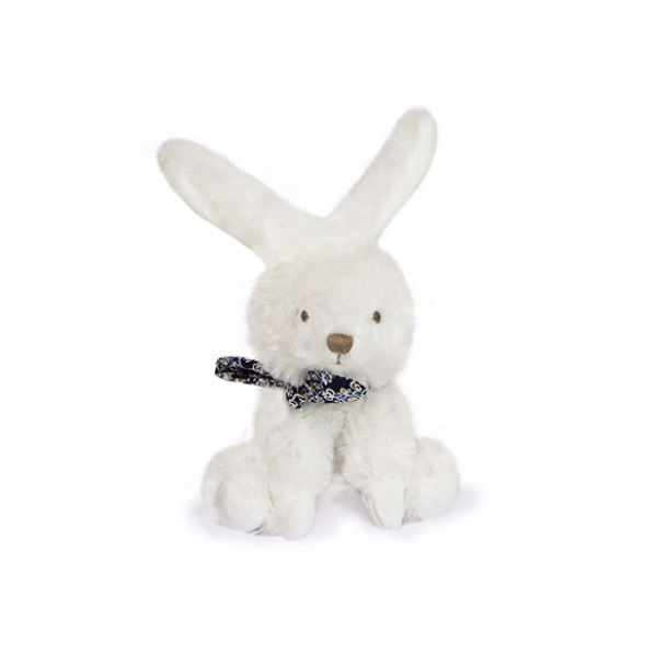 Doudou Plyšový králíček s šátkem 12 cm tmavě modrá s kytičkami Doudou Plyšový králíček s šátkem 12 cm tmavě modrá s kytičkami