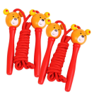 Bigjigs Toys Švihadlo zvieratko medvedík 1ks rukoväť červená