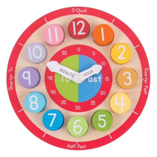 Bigjigs Toys Edukativní hodiny anglické Bigjigs Toys Edukativní hodiny anglické