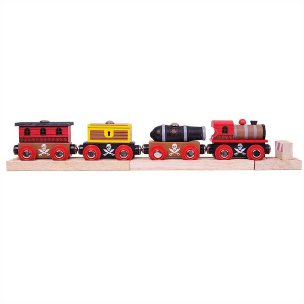 Bigjigs Rail Pirátsky vlak + 3 koľaje Bigjigs Rail Pirátsky vlak + 3 koľaje