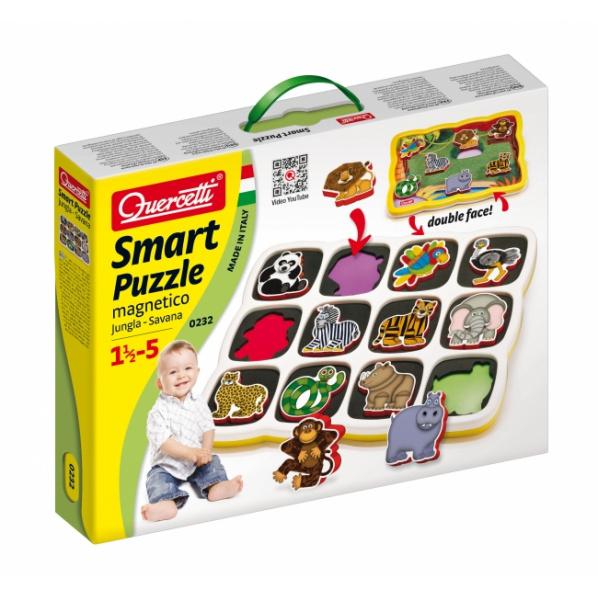 Quercetti 00232 Smart Puzzle magnetico Jungle Quercetti 00232 Smart Puzzle magnetico Jungle
