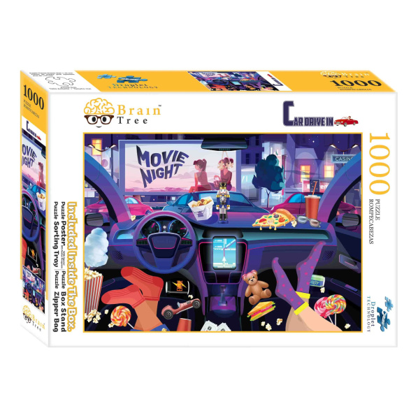 Brain Tree Puzzle V autokině 1000 dílků Brain Tree Puzzle V autokině 1000 dílků