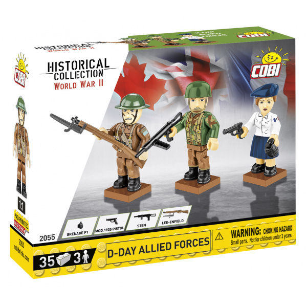 COBI 2055 3 figúrky s príslušenstvom D-Day Spojenci COBI 2055 3 figúrky s príslušenstvom D-Day Spojenci