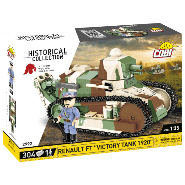 Cobi 2992 Francouzský tank Renault FT „Victory tank 1920“ Cobi 2992 Francouzský tank Renault FT „Victory tank 1920“