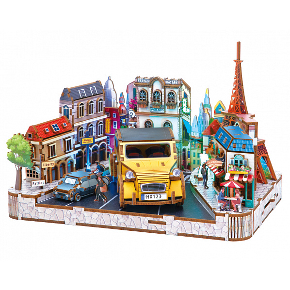 2Kids Toys 3D dřevěná skládačka Miniaturní scéna Evropské městečko 2Kids Toys 3D dřevěná skládačka Miniaturní scéna Evropské městečko