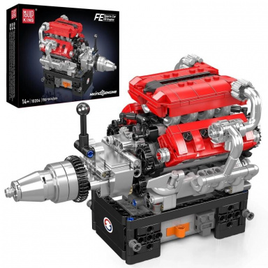 Mould King 10204 Automobilový 8-valcový motor FE V12