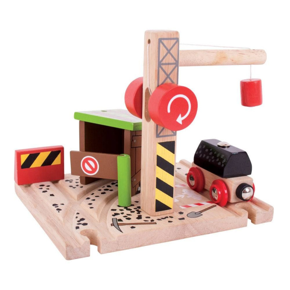 Bigjigs Rail Uhoľná baňa so žeriavom Bigjigs Rail Uhoľná baňa so žeriavom
