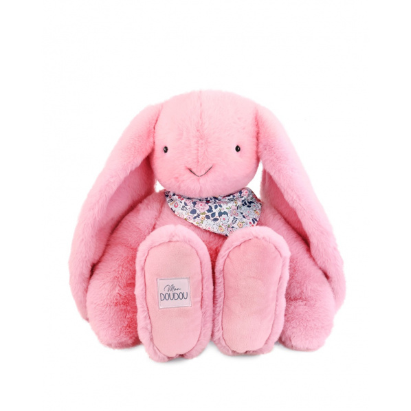 Doudou Plyšový králík XXL s šátkem růžový 50 cm Doudou Plyšový králík XXL s šátkem růžový 50 cm