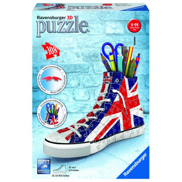 Ravensburger Teniska Union Jack, 3D, 108 dielikov