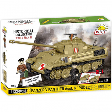 COBI 2655 Panzer V Panther Ausf. G "Pudel", 1:28, 1133 k, 2 f