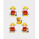 Marioinex MINI WAFLE - Hasič (veľký)