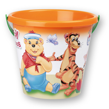 Androni Vedierko medvedík a tigrík – priemer 19 cm - oranžová