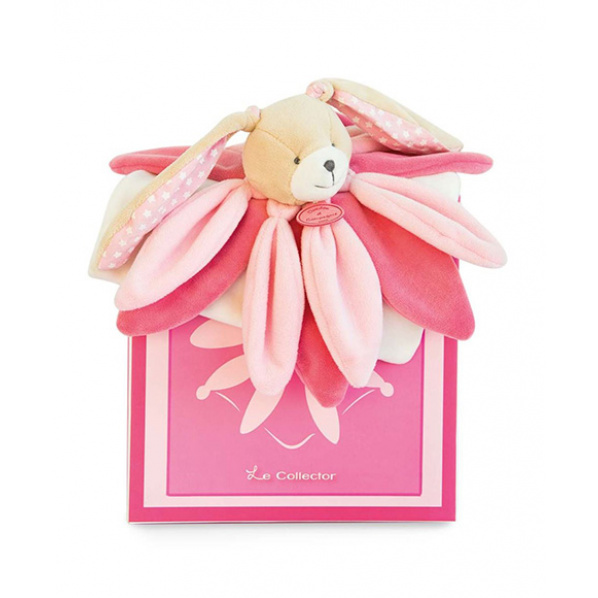 Doudou Dárková sada - plyšový muchláček králíček růžový 28 cm Doudou Dárková sada - plyšový muchláček králíček růžový 28 cm