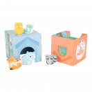 Small Foot Skladacia veža pastelová so zvieratkami