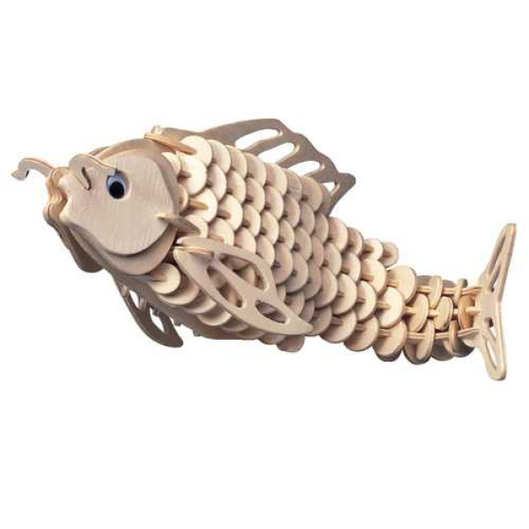 Woodcraft Dřevěné 3D puzzle kapr Woodcraft Dřevěné 3D puzzle kapr