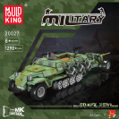 Mould King 20027 R/C Kolopásový transportér SD KFZ 251/1 + protitankové delo PAK 40