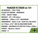 COBI 3123 Nemecký tank PzKpfw VI Tiger č.131, 1:35