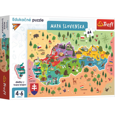 TREFL Puzzle Mapa Slovenska 44 dílků